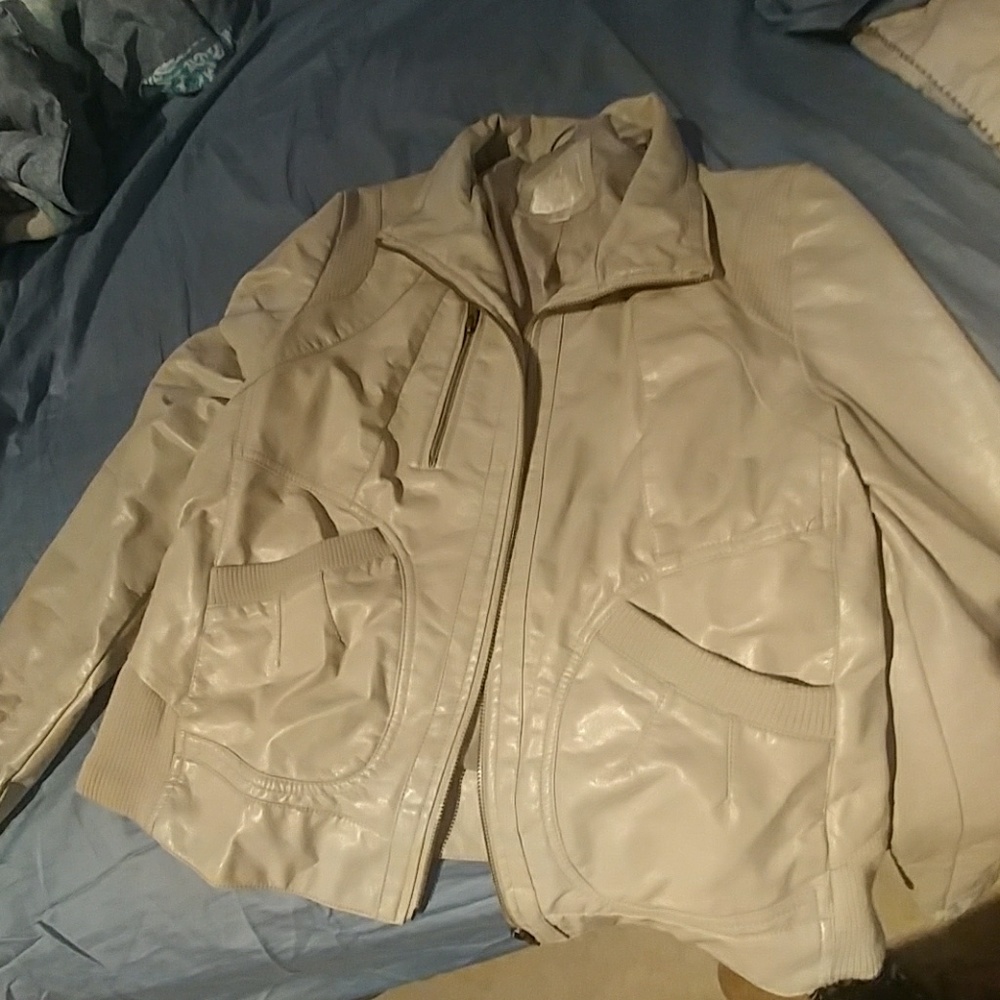 Faux leather jacket